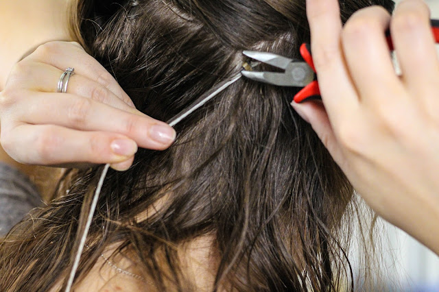 DIY hair feathers