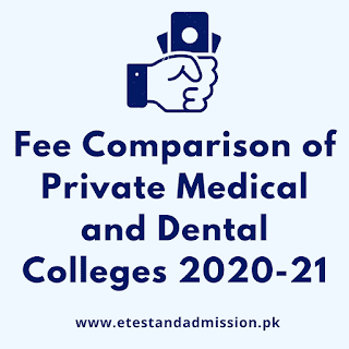 Fee Comparison of Private Medical and Dental Colleges 2020-21