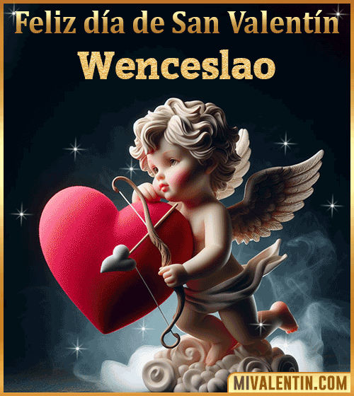 Gif de cupido feliz día de San Valentin Wenceslao
