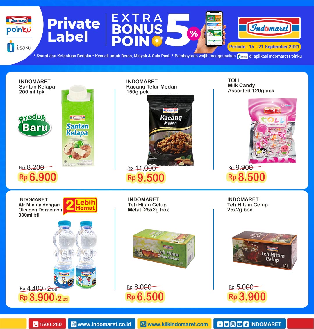 Katalog Promo Produk Private Label Indomaret Terbaru Periode 15-21 September 2021