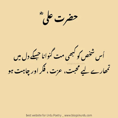 Hazrat Ali Quotes in Urdu