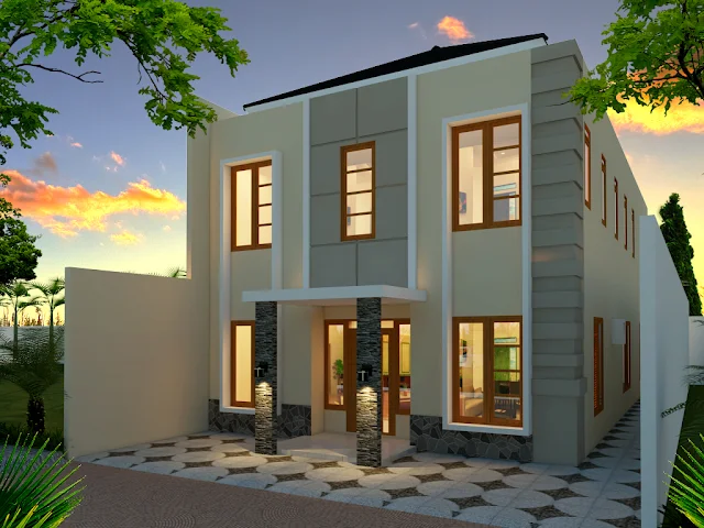 Desain Gambar Rumah untuk 2 Lantai dengan Model Minimalis