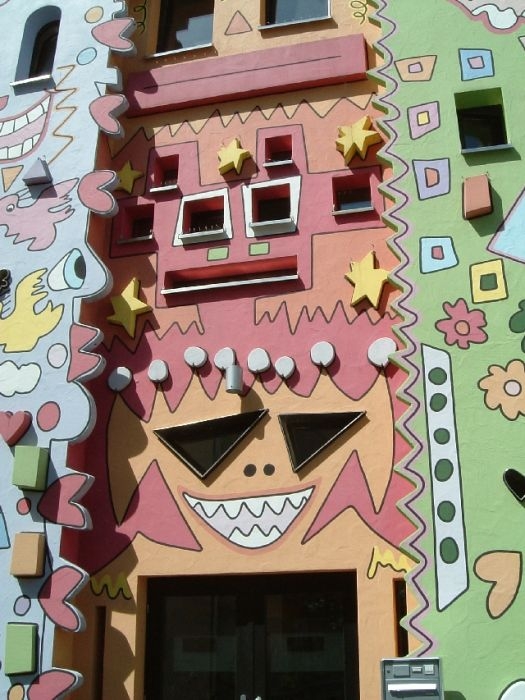 Creative house architecture, house seems smiling