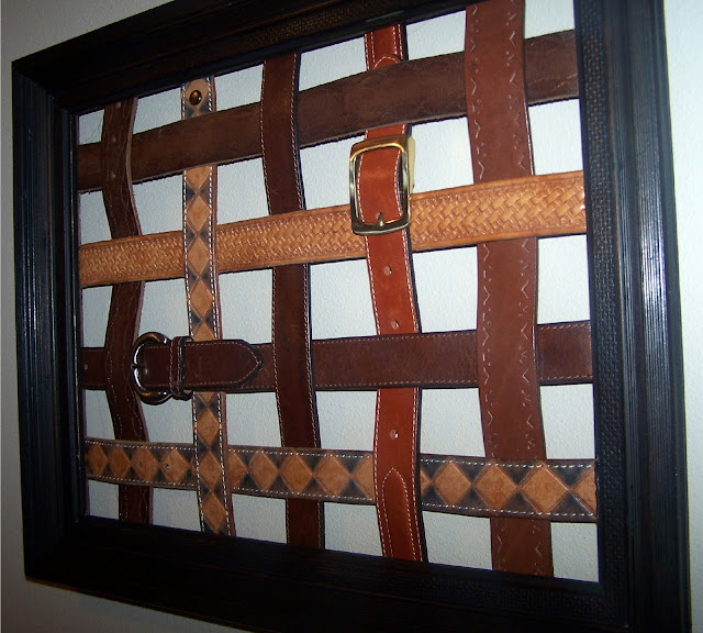 repurposed leather belt message board http://bec4-beyondthepicketfence.blogspot.com/2011/02/belted-inspiration.html