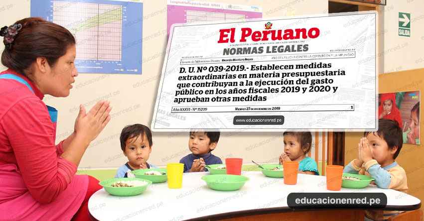 MINEDU: Más de 21 mil Auxiliares de Educación recibirán aumento de remuneraciones a partir de marzo del 2020 (D. U. N° 039-2019)