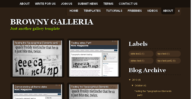 Brown Blogspot Theme