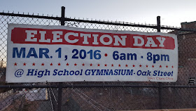 Primary election day - March 1 all of Franklin votes at Franklin High School