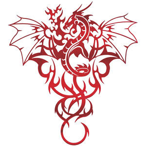 dragon tattoo flame tribal designs