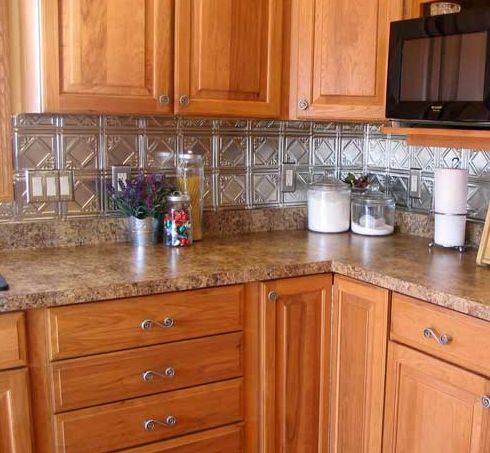 Pressed Tin Style Kitchen Backsplash