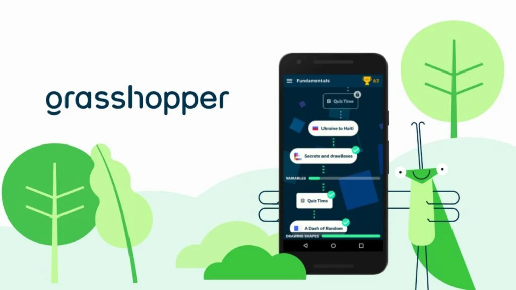 Grasshopper: أداة لبدء استخدام JavaScript على الهاتف المحمول وتعلم البرمجة