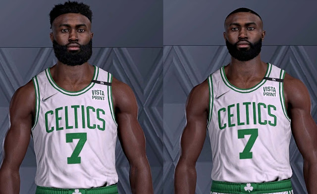 NBA 2K23 Jaylen Brown Cyberface and Body Update (2 Hairstyles)