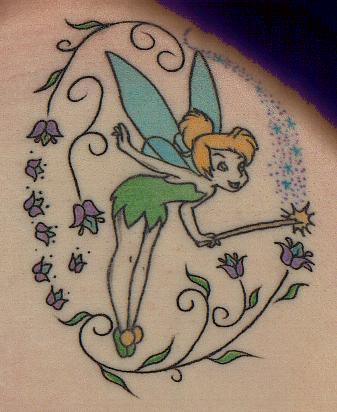 small lady with wings, these tattoos are perfect for discrete
