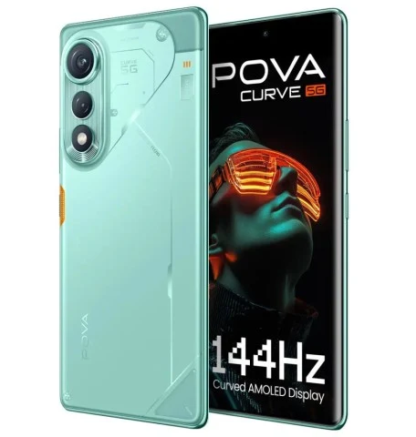 TECNO POVA Curve 5G: Curved AMOLED, 144Hz Display, Dimensity 7300 Under $200