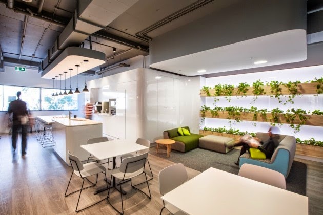 Natural interior design Zimmer head office by Gray Puksand