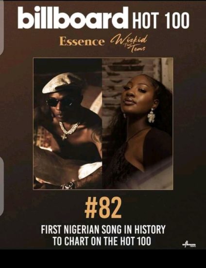 Essence By Wizkid Becomes The First Nigerian Song To Chart On Billboard Hot 100