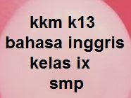 DOWNLOAD KKM BAHASA INGGRIS KELAS IX SMP K13 REVISI 2019