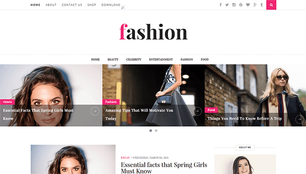 Fashion Clean & Responsive Blogger Template