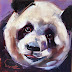 ORIGINAL CONTEMPORARY PANDA BEAR Painting on Panel in OILS by OLGA
WAGNER
