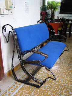 Furniture from weapon - garden chair