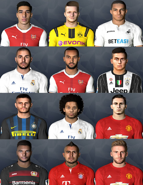 New facepack PES 2017 - PC by Jonathan Facemaker