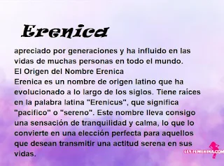 significado del nombre Erenica