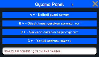 Sunucularınız için Oylama Paneli