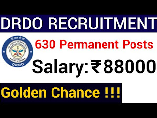 DRDO Recruitment 2022 For Graduates Apply Online