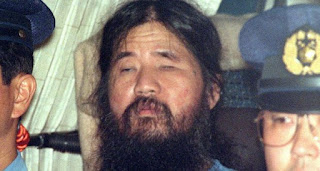 Shoko Asahara following an interrogation in Tokyo in 1995. Thirteen Japanese cult members may be sent to the gallows for an attack on the Tokyo subway system and other crimes. Photograph: Kyodo News/AP