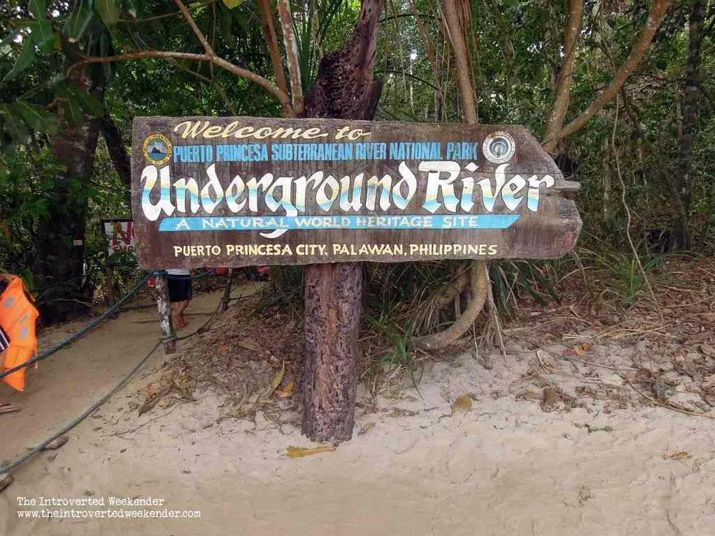 Marker going to the Puerto Princesa Underground River