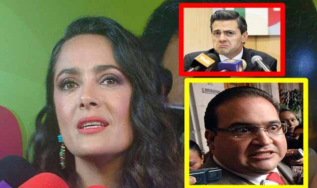 EPN... “¿Qué va a pasar con el dinero que Duarte se llevó?”: Salma Hayek   