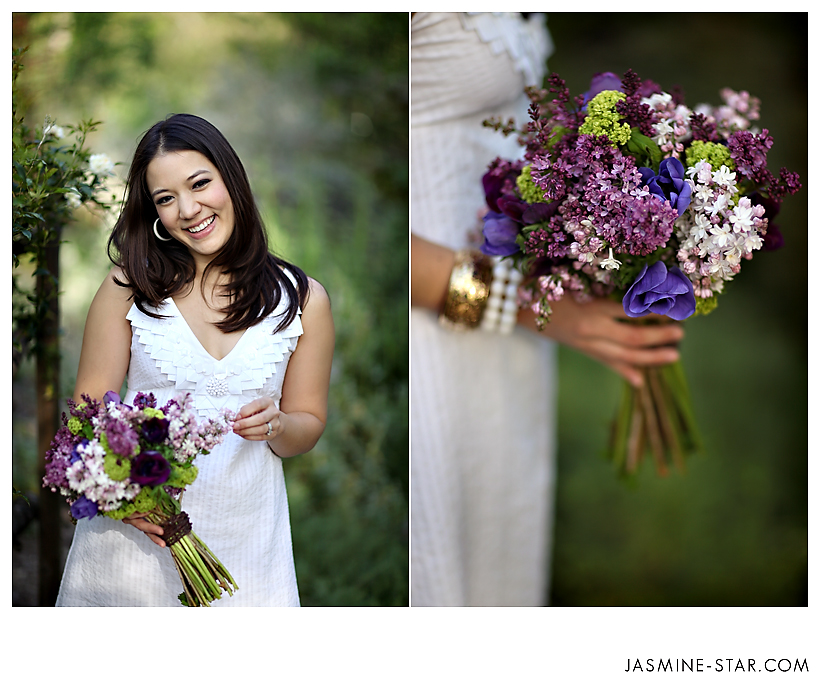 Purple Lilac Wedding Bouquet