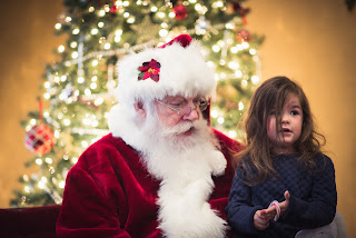 Olivia with Santa