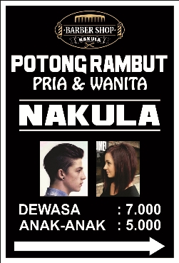 Desain Banner Barber Shop / Pangkas Rambut cdr  Kumpulan 