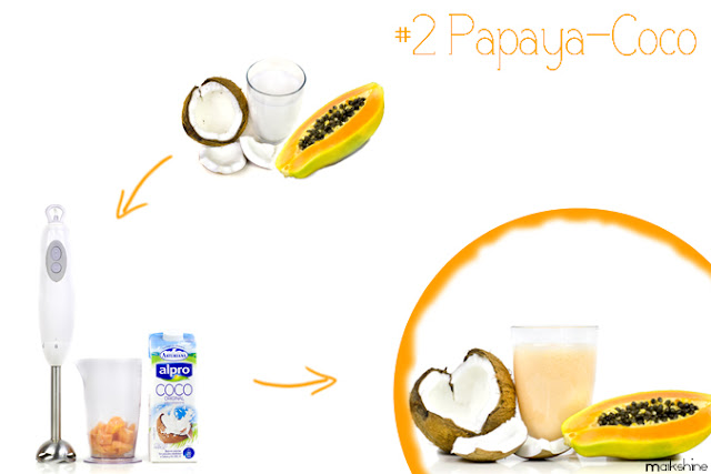 Coconut - papaya smoothie