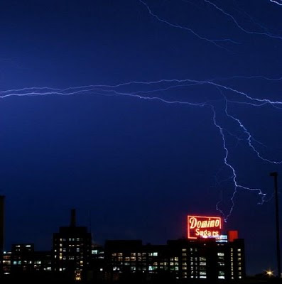 Picture of lightning over Baltimore.