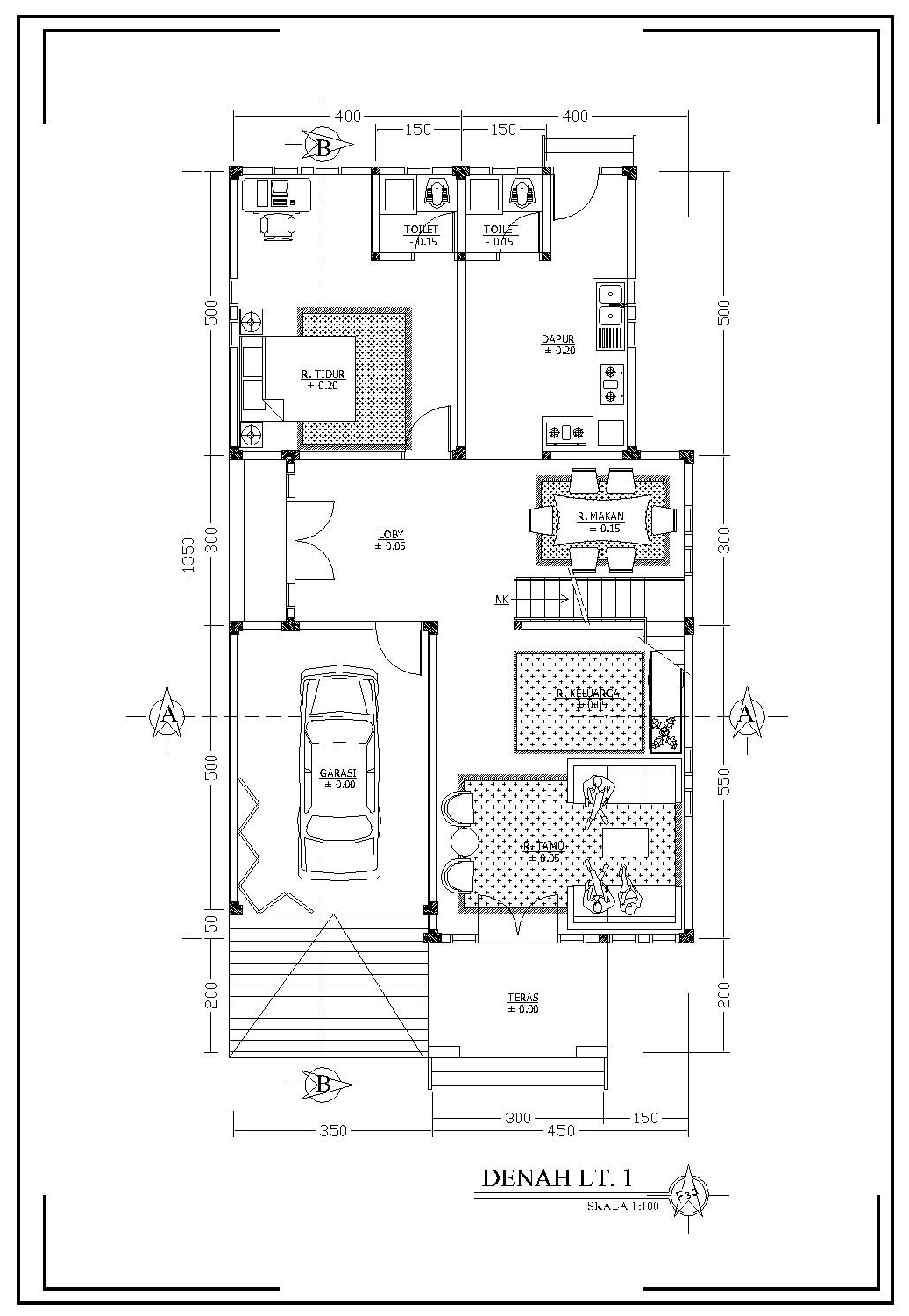 Ide Top 21 Kumpulan Denah Rumah Autocad