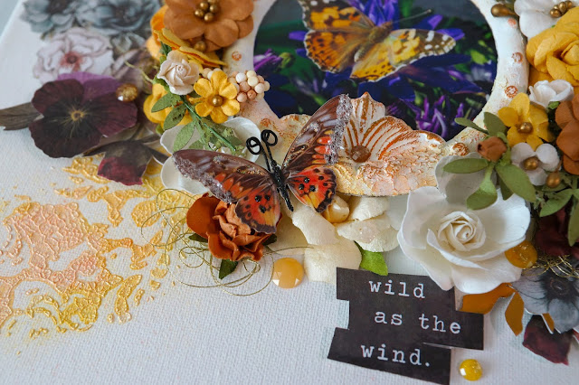 3 Tips for adding Photos to Mixed Media Canvas Projects: Wild as the Wind Mixed Media Canvas Tutorial with ReneaBouquet Butterflies