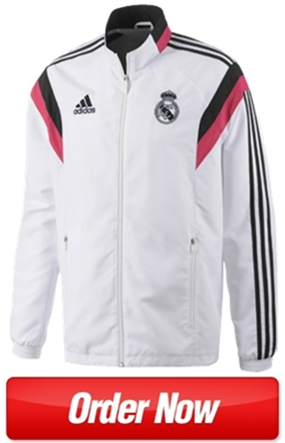 Jaket Real Madrid Training White 2014 - 2015