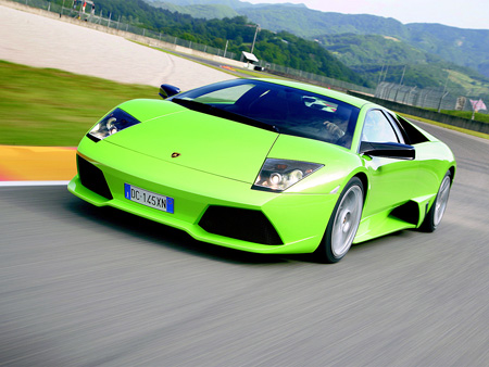 The sanitary Green Lamborghini