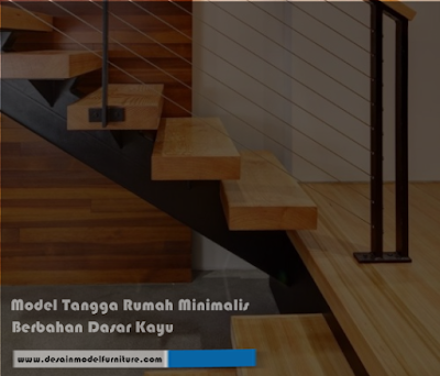 model tangga rumah minimalis berbahan dasar kayu