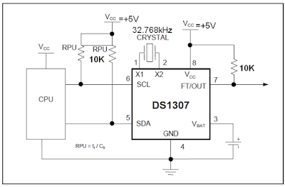 Circuit Connections of DS1307