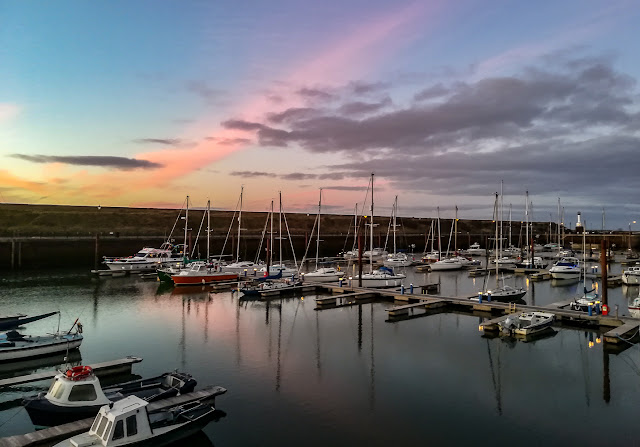 Photo of sunset at Maryport Marina on New Year's Day