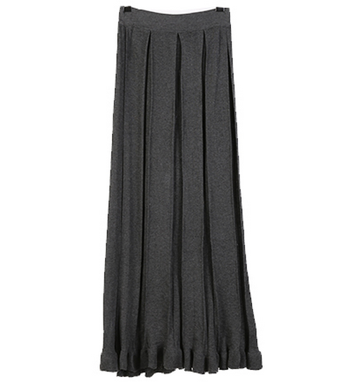 Pleated Maxi Skirt