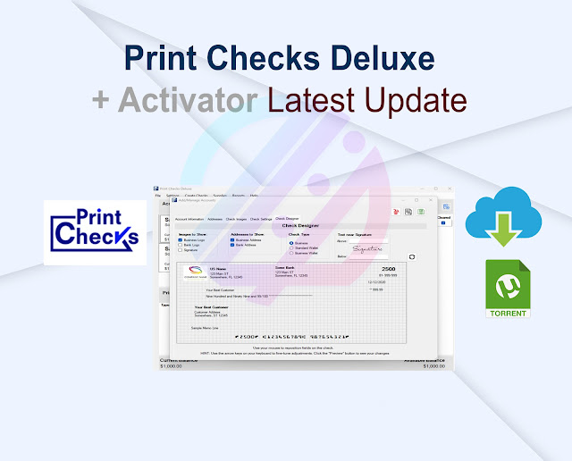 Print Checks Deluxe 1.67 Pre-Activated Latest Update