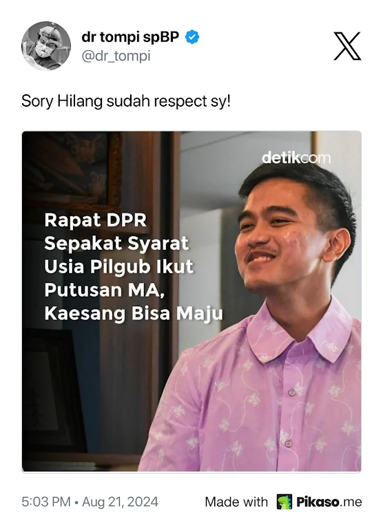 tapi bangun nya udah kemaleman ini mah bukan kesiangan lagi dr Tompi: Sory hilang sudah respect saya!