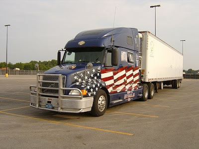 Trucks in Red, White