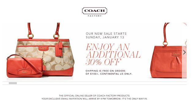 Coach Factory Online Sale Invitation 2012