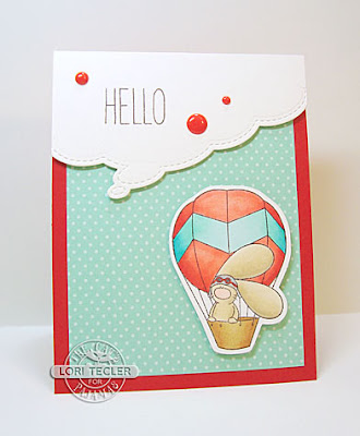 Hello card-designed by Lori Tecler/Inking Aloud-stamps and dies from The Cat's Pajamas