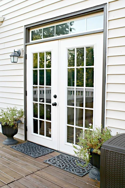 French patio doors with glass