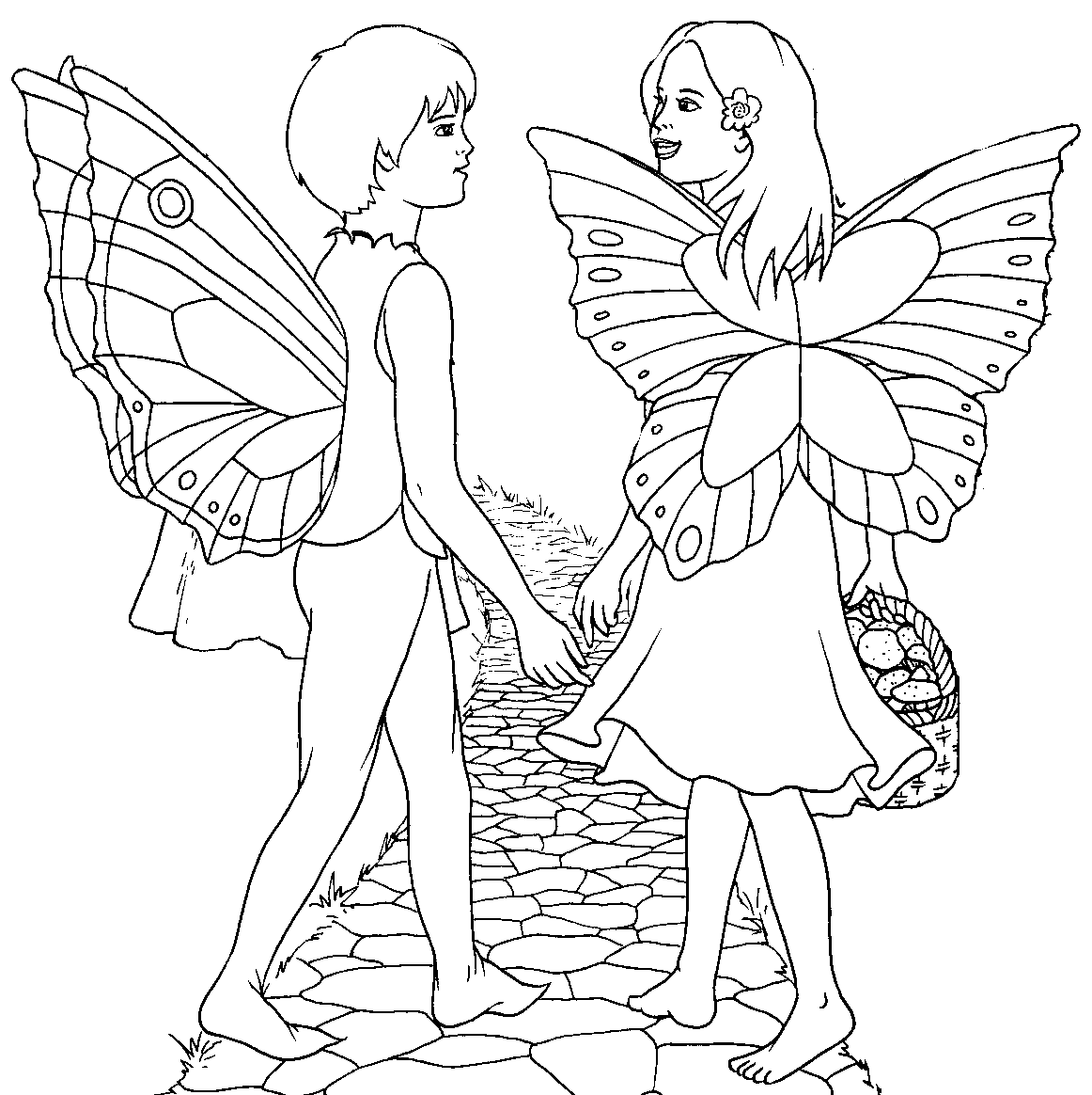 Boy Fairy Coloring Pages 1